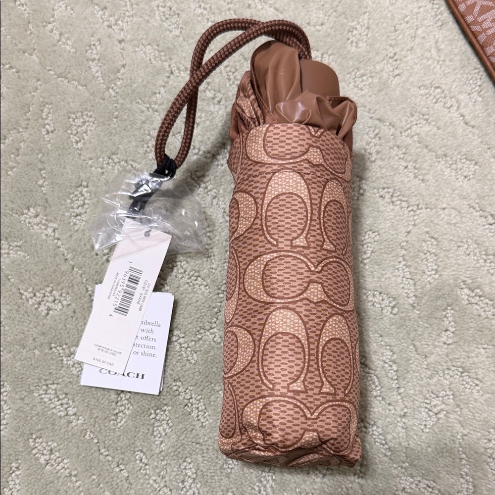 Coach Tan Monogram Umbrella